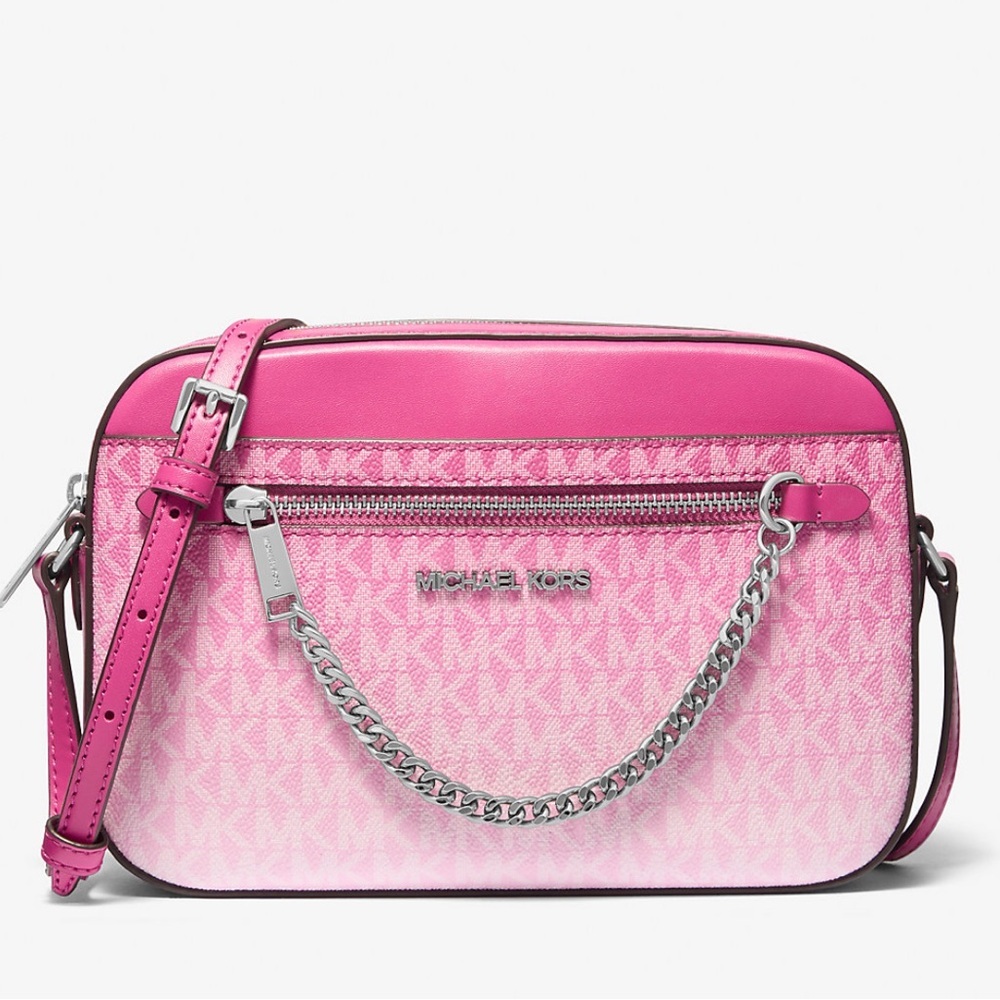 Michael Kors Jet Set Item Large Ombré EW Signature ZP Chain XBody Logo Crossbody